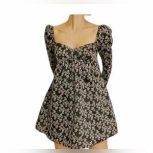 Storia Black and Blush Pink Floral Dress